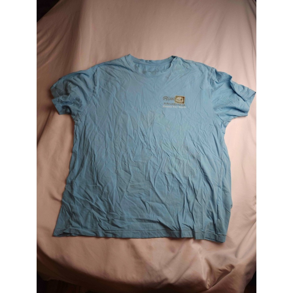 Margaritaville Back To The Beach T-Shirt Mens Size XL Blue Knit Graphic Tee